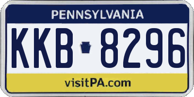 PA license plate KKB8296