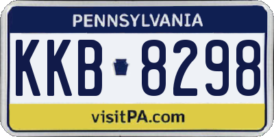 PA license plate KKB8298