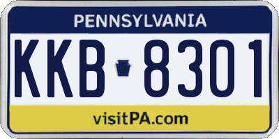 PA license plate KKB8301