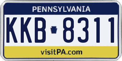 PA license plate KKB8311