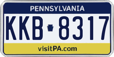 PA license plate KKB8317