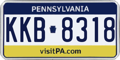 PA license plate KKB8318