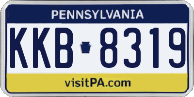 PA license plate KKB8319