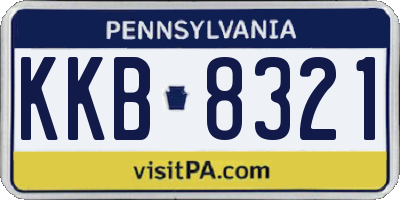 PA license plate KKB8321