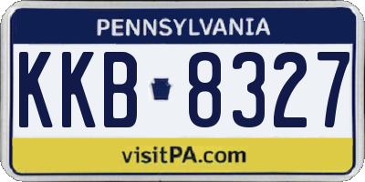 PA license plate KKB8327
