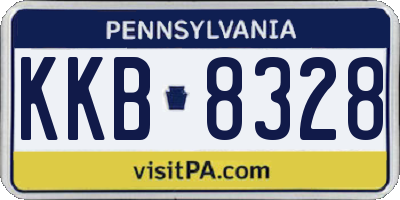 PA license plate KKB8328
