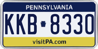 PA license plate KKB8330