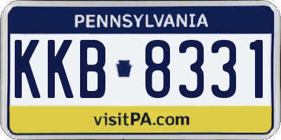 PA license plate KKB8331