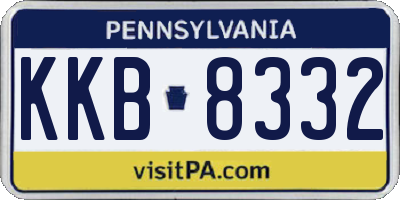 PA license plate KKB8332