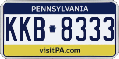 PA license plate KKB8333