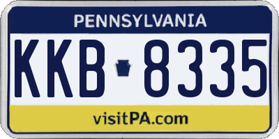 PA license plate KKB8335