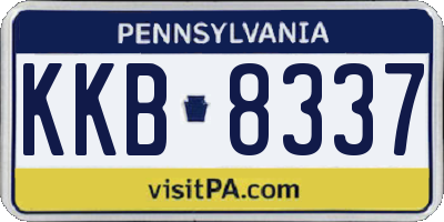 PA license plate KKB8337