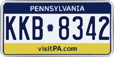 PA license plate KKB8342