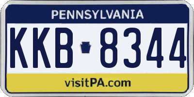 PA license plate KKB8344