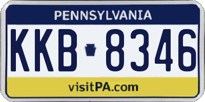 PA license plate KKB8346