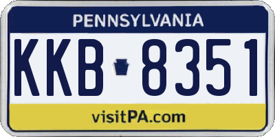 PA license plate KKB8351