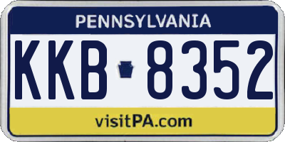 PA license plate KKB8352