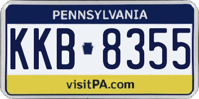 PA license plate KKB8355