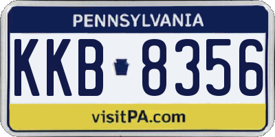 PA license plate KKB8356