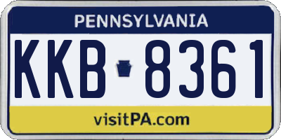 PA license plate KKB8361