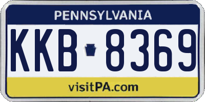 PA license plate KKB8369