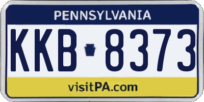 PA license plate KKB8373
