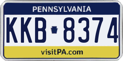 PA license plate KKB8374