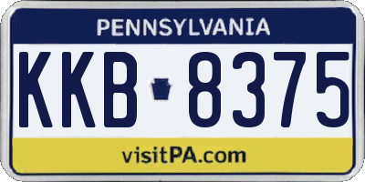 PA license plate KKB8375