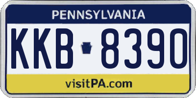 PA license plate KKB8390
