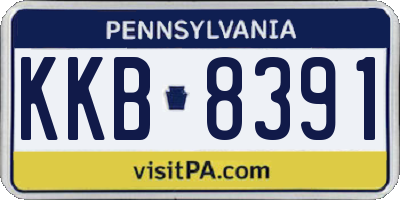 PA license plate KKB8391