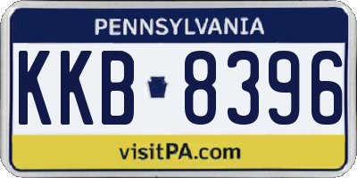 PA license plate KKB8396