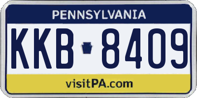 PA license plate KKB8409