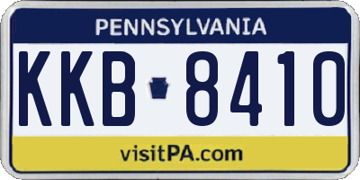 PA license plate KKB8410