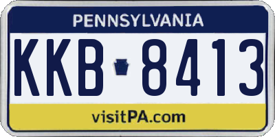 PA license plate KKB8413