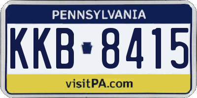 PA license plate KKB8415