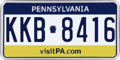 PA license plate KKB8416