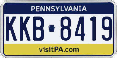PA license plate KKB8419