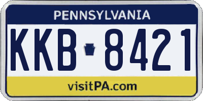 PA license plate KKB8421