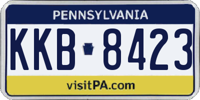 PA license plate KKB8423
