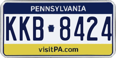 PA license plate KKB8424