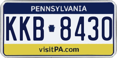 PA license plate KKB8430