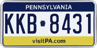 PA license plate KKB8431