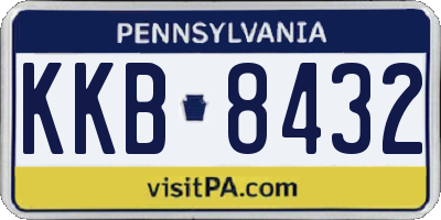 PA license plate KKB8432