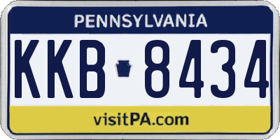 PA license plate KKB8434