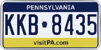 PA license plate KKB8435
