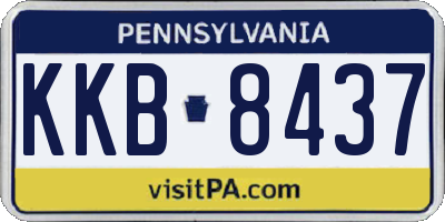 PA license plate KKB8437
