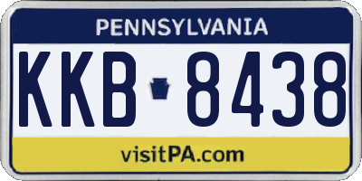 PA license plate KKB8438