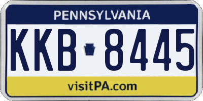 PA license plate KKB8445