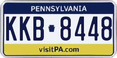 PA license plate KKB8448