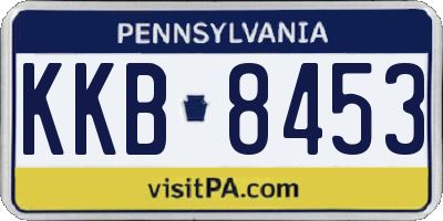 PA license plate KKB8453